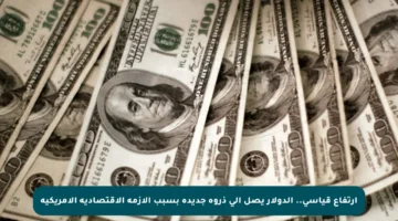 ارتفاع قياسي.. الدولار يصل إلى ذروة جديدة بسبب الأزمة الاقتصادية الأمريكية